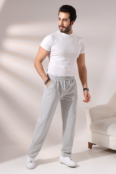 Erkek Düz Paça Eşofman 21569 GRİMELANJ Erkek Düz Paça Eşofman 21569 GRİMELANJ