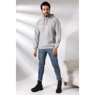 Şardonlu Kapüşonlu Sweatshirt 19125 GRİMELANJ