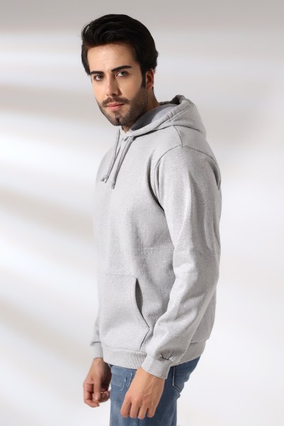 Şardonlu Kapüşonlu Sweatshirt 19125 GRİMELANJ