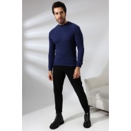 Yarım Balıkçı Kaşkorse Sweatshirt 20362 LACİVERT