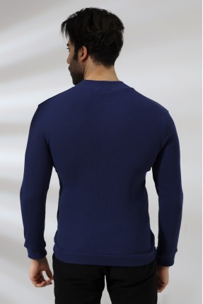 Yarım Balıkçı Kaşkorse Sweatshirt 20362 LACİVERT