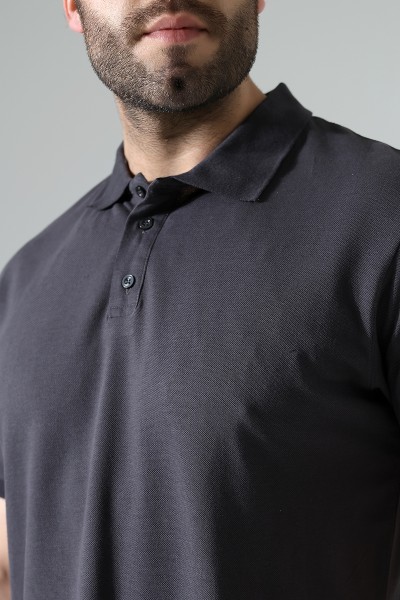 %100 Pamuk Regular Fit Dar Kesim Kısa Kollu Polo Yaka T-Shirt 21844 FÜME %100 Pamuk Regular Fit Dar Kesim Kısa Kollu Polo Yaka T-Shirt 21844 FÜME