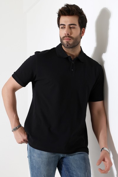 %100 Pamuk Regular Fit Dar Kesim Kısa Kollu Polo Yaka T-Shirt 21844 SİYAH %100 Pamuk Regular Fit Dar Kesim Kısa Kollu Polo Yaka T-Shirt 21844 SİYAH