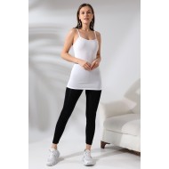 İp Askılı Pamuklu Penye KompaktEsnek Atlet 19056 BEYAZ