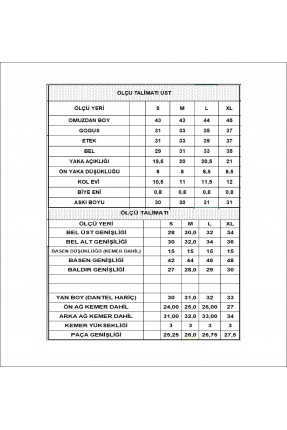 İnce İp Askılı Dantelli Şortlu Pijama Takımı 21676 EKRU