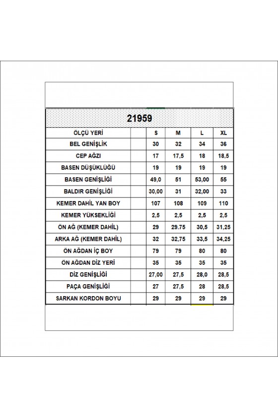 Elastik Yüksek Belli Desenli Kumaş Kadın Salaş Pantolon 21959 KAHVE