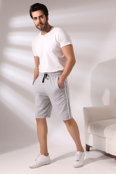 Erkek Çift Şeritli Şort 19630 GRİMELANJ Erkek Çift Şeritli Şort 19630 GRİMELANJ