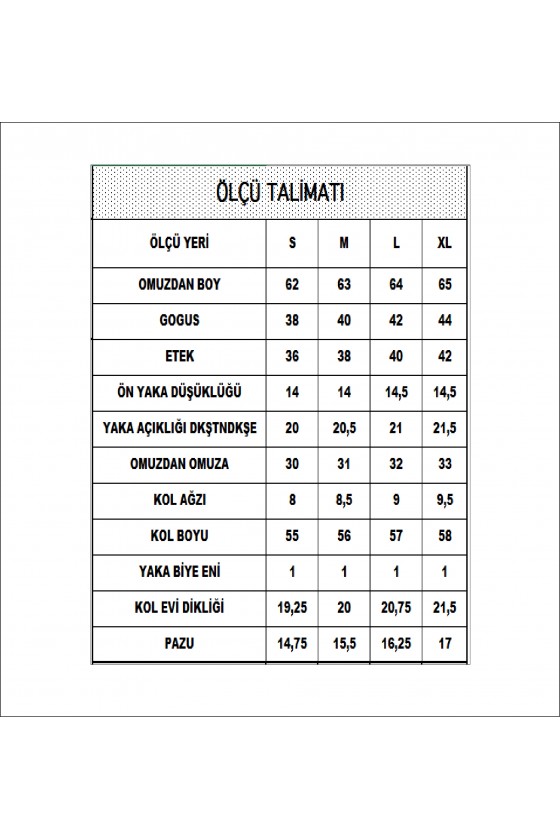 Uzun Kol U Yaka Penye Kompakt Bady 20503 HAKİ