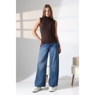 Kadın Kolsuz Body 21757 KAHVE