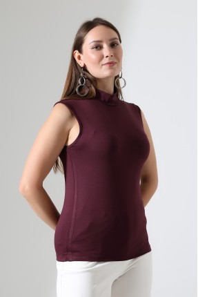 Kadın Kolsuz Body 21757 MÜRDÜM