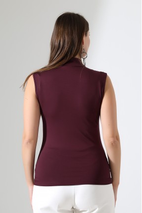 Kadın Kolsuz Body 21757 MÜRDÜM