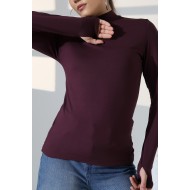 Kadın Parmak Detaylı Body 21756 MÜRDÜM