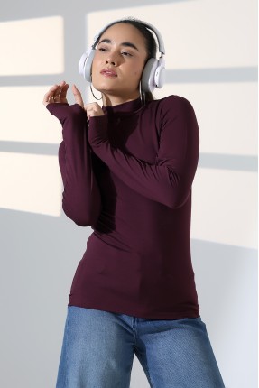 Kadın Parmak Detaylı Body 21756 MÜRDÜM