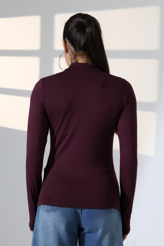 Kadın Parmak Detaylı Body 21756 MÜRDÜM