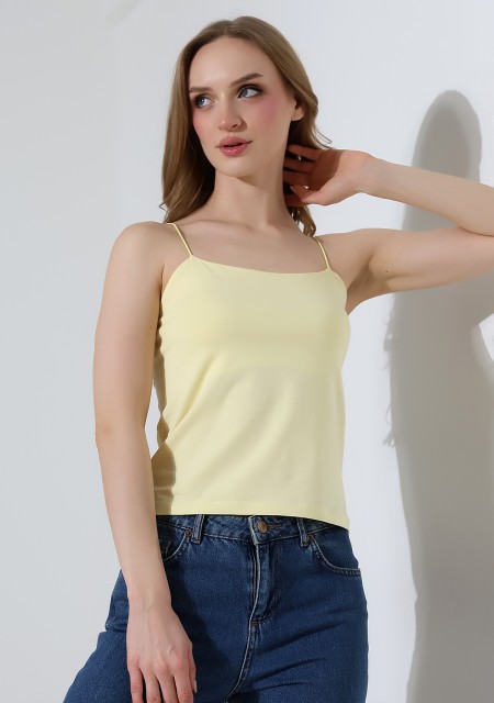 Lastik İp Askılı Atlet 21563 AÇIK SARI