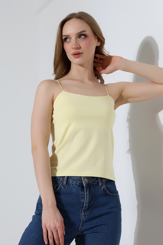 Lastik İp Askılı Atlet 21563 AÇIK SARI