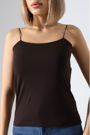 Lastik İp Askılı Atlet 21563 KAHVE