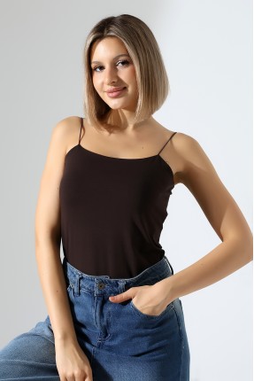 Lastik İp Askılı Atlet 21563 KAHVE