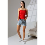 Lastik İp Askılı Atlet 21563 KIRMIZI