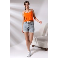 Lastik Askılı Kısa Atlet 19282 ORANJ