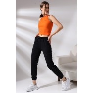 Paçası Lastikli Cepli Eşofman 21473 SİYAH