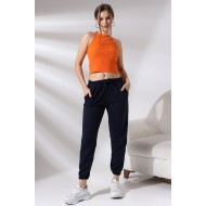 Paçası Lastikli Cepli Eşofman 21473 LACİVERT