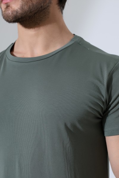 Regular Fit Erkek T- Shirt 19952 HAKİ