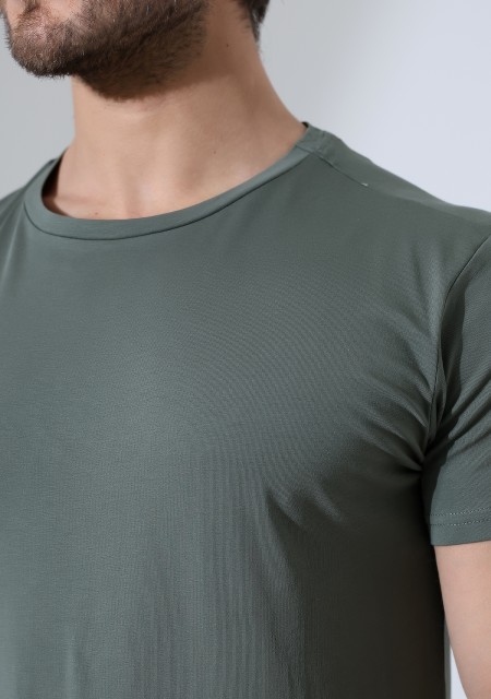 Regular Fit Erkek T- Shirt 19952 HAKİ