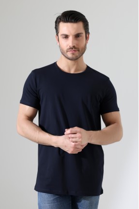 Regular Fit Erkek T- Shirt 19952 LACİVERT