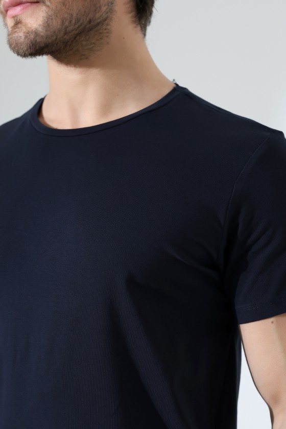 Regular Fit Erkek T- Shirt 19952 LACİVERT