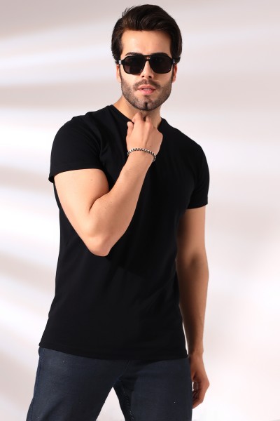 Regular Fit Erkek T- Shirt 19952 SİYAH Regular Fit Erkek T- Shirt 19952 SİYAH