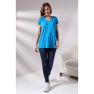 Salaş V Yaka Kısa Kol T-Shirt 19410 SAKS