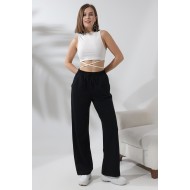 Salaş Dökümlü Eşofman Altı Pantolon 21566 SİYAH