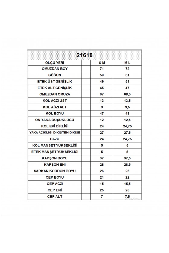 Şardonlu Fermuarlı Kapüşonlu Oversize Sweatshirt 21618 KAHVE