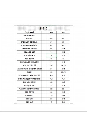 Şardonlu Kapüşonlu Oversize Sweatshirt 21615 MÜRDÜM