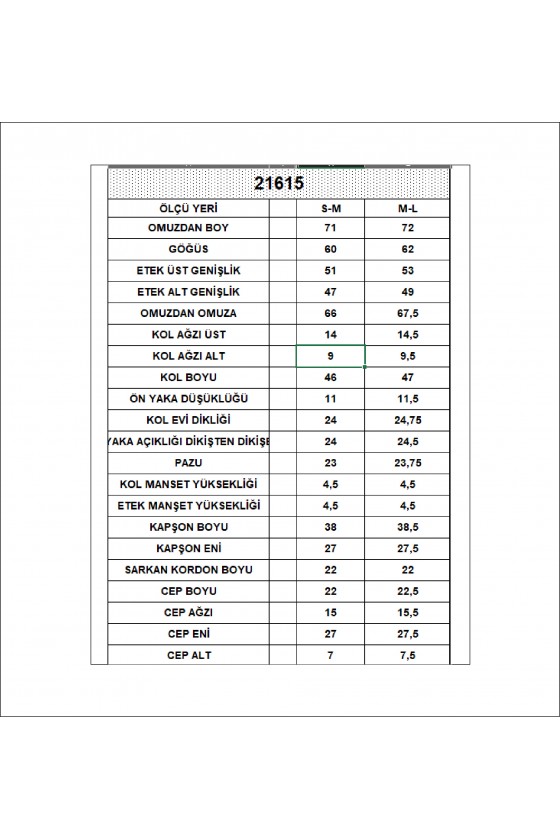 Şardonlu Kapüşonlu Oversize Sweatshirt 21615 MÜRDÜM
