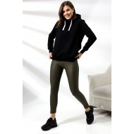 Şardonlu Kapüşonlu Sweatshirt 19491 SİYAH