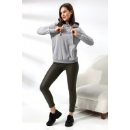 Şardonlu Kapüşonlu Sweatshirt 19491 GRİMELANJ