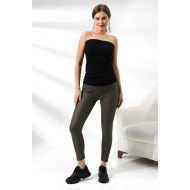 Straplez Pamuklu Penye Kompakt Esnek Atlet 20515 SİYAH