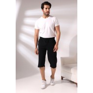 Erkek Uzun Kapri Şort 20655 SİYAH