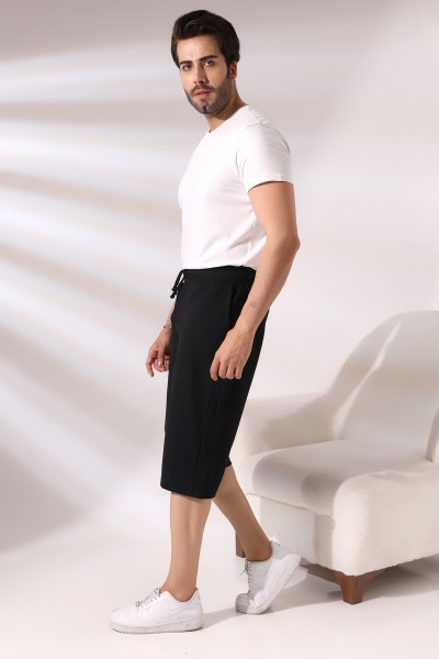 Erkek Uzun Kapri Şort 20655 SİYAH Erkek Uzun Kapri Şort 20655 SİYAH
