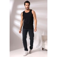 Erkek Regular Fit Pamuklu Esnek Atlet 19551 SİYAH
