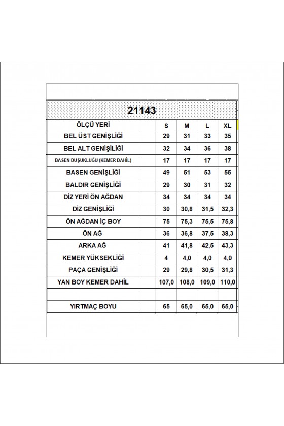 Yanları Yırtmaçlı Salaş Pantolon 21143 SOMON